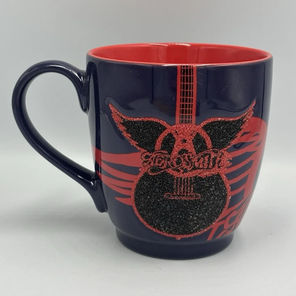 DISNEY'S ROCK 'N ROLLERCOASTER AEROSMITH GUITAR WINGS‎ COFFEE MUG.